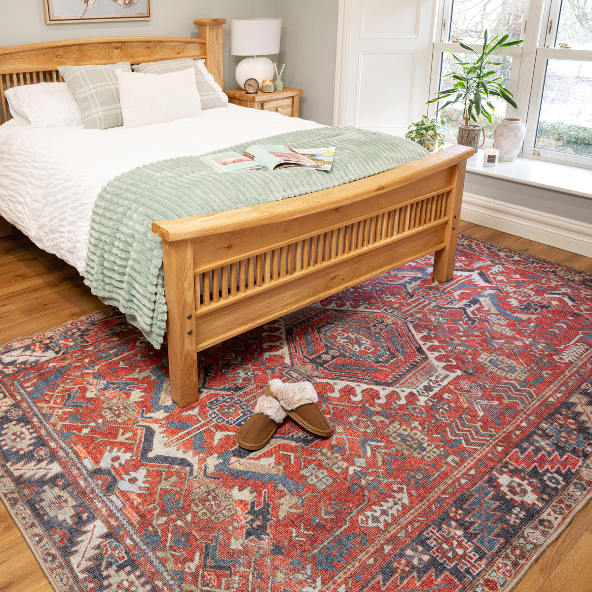 Washable Red Kazak Style Rug - Rudd