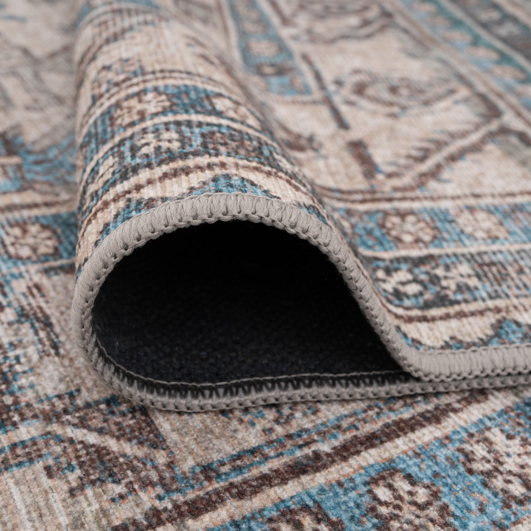 Washable Teal Kitchen Mat - Saxe