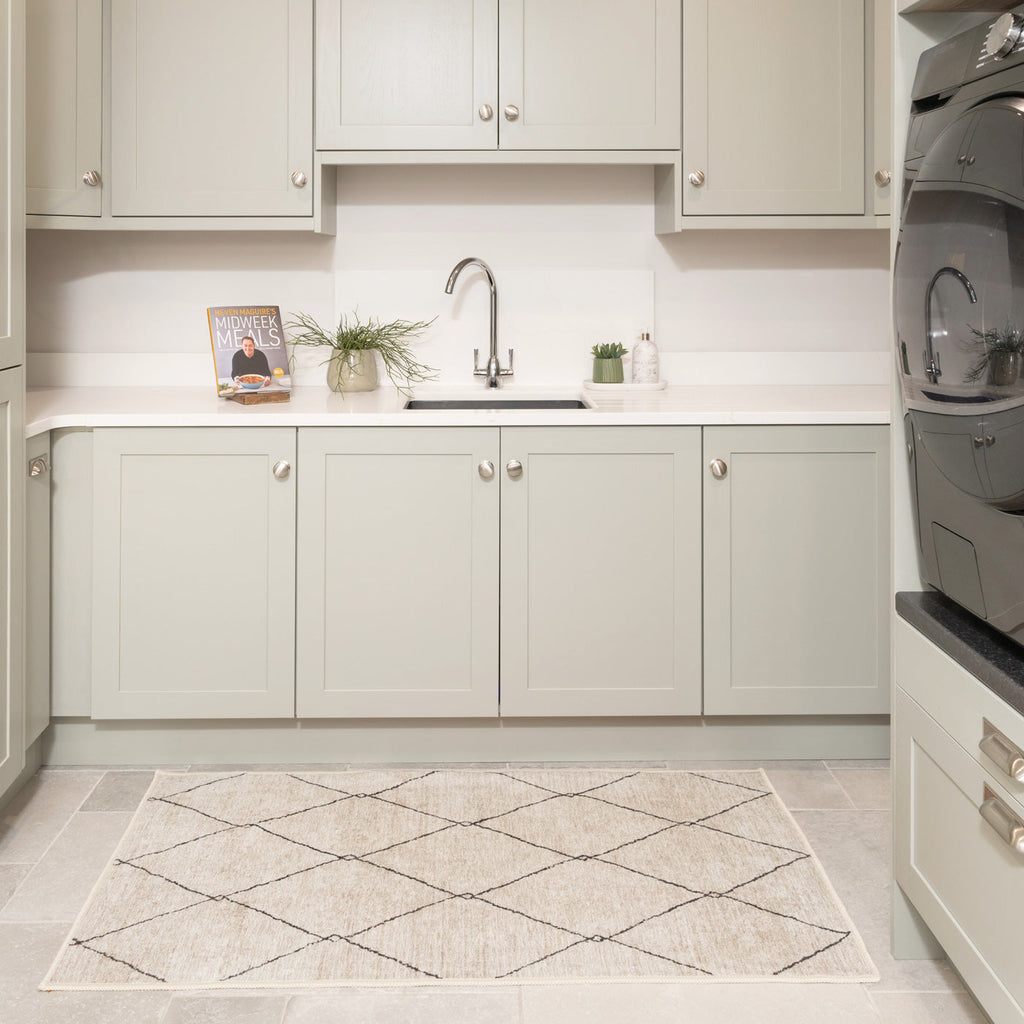 Washable Trellis Kitchen Mat - Sol