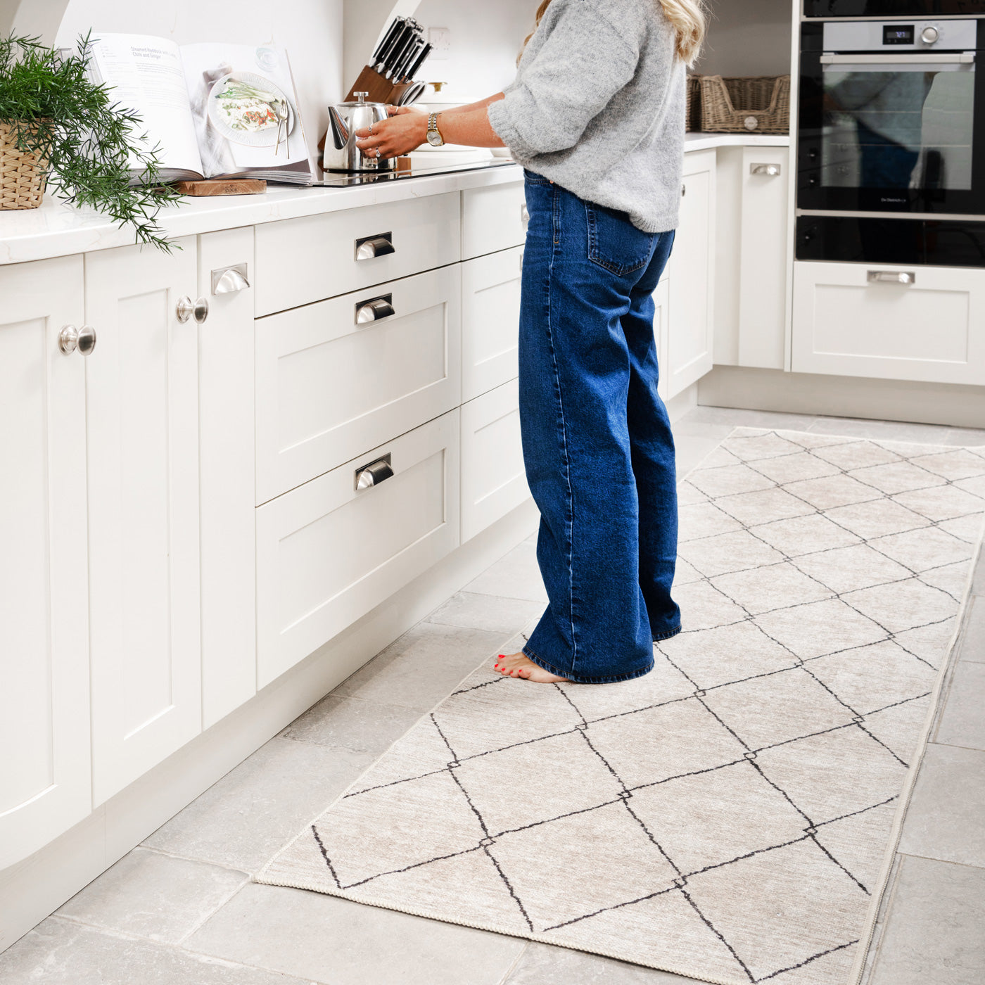 Washable Berber Trellis Runner - Sol