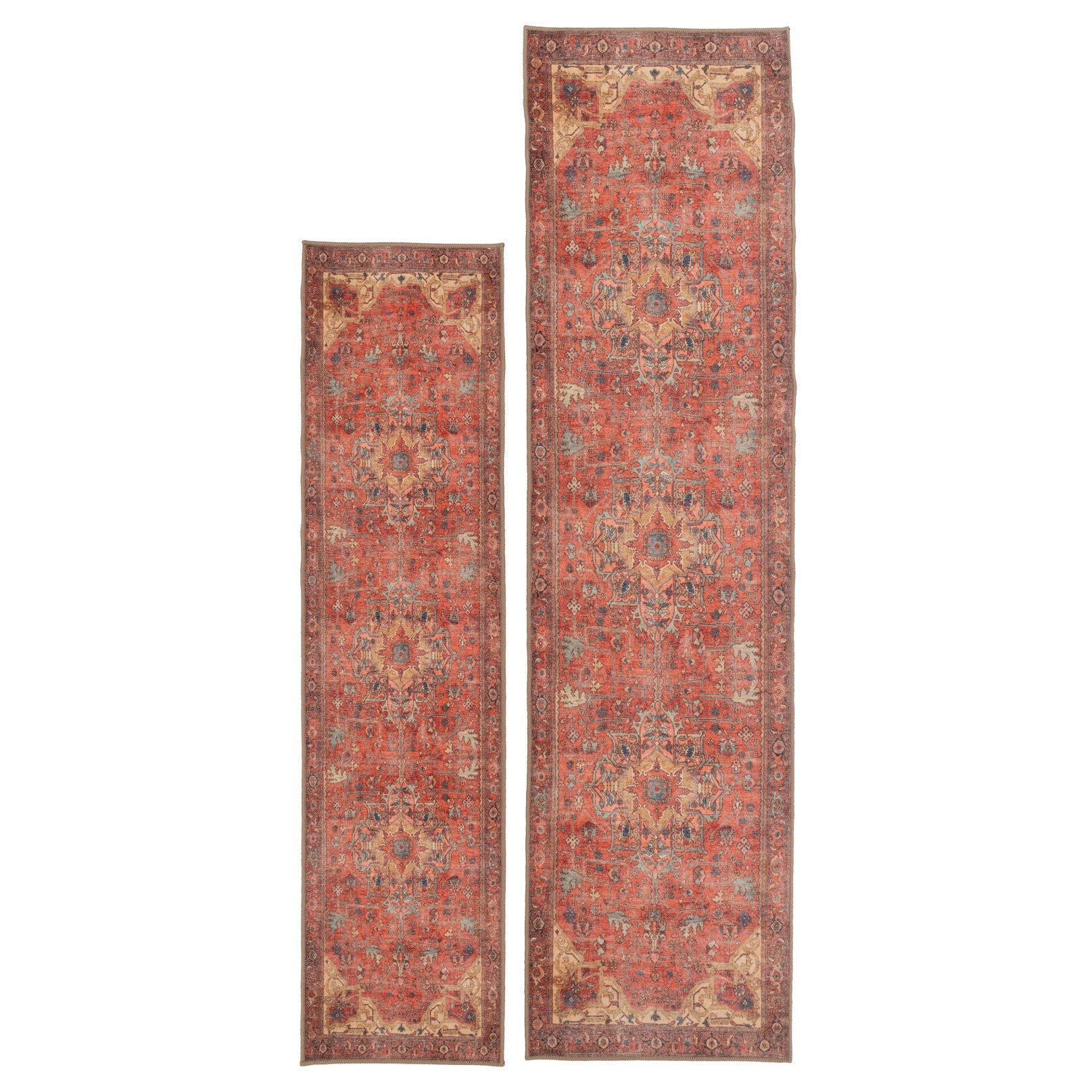 Kashan Washable Terracotta Rug - Viv