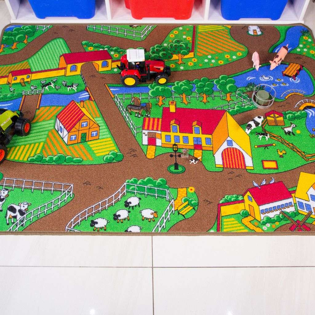 Play Farm Fun Farmer Kids Rug