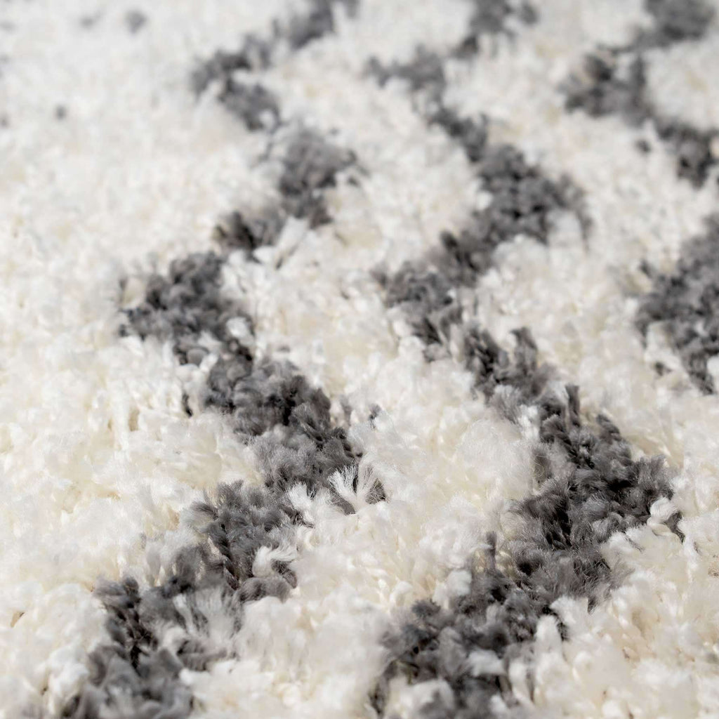 Cream Scandi Nordic Shaggy Runner Rug