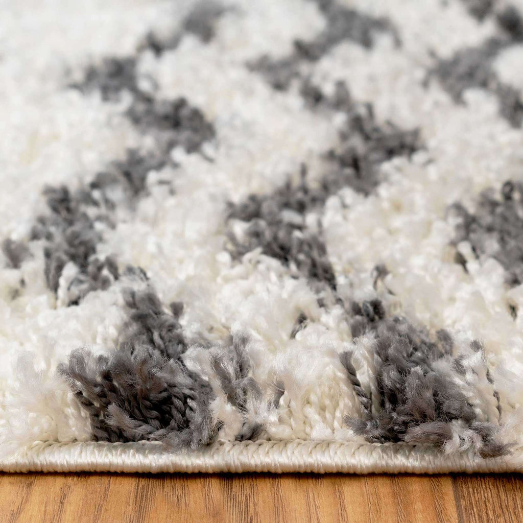 Cream Scandi Nordic Shaggy Runner Rug