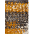 Ochre Distressed Textured Shaggy Rug