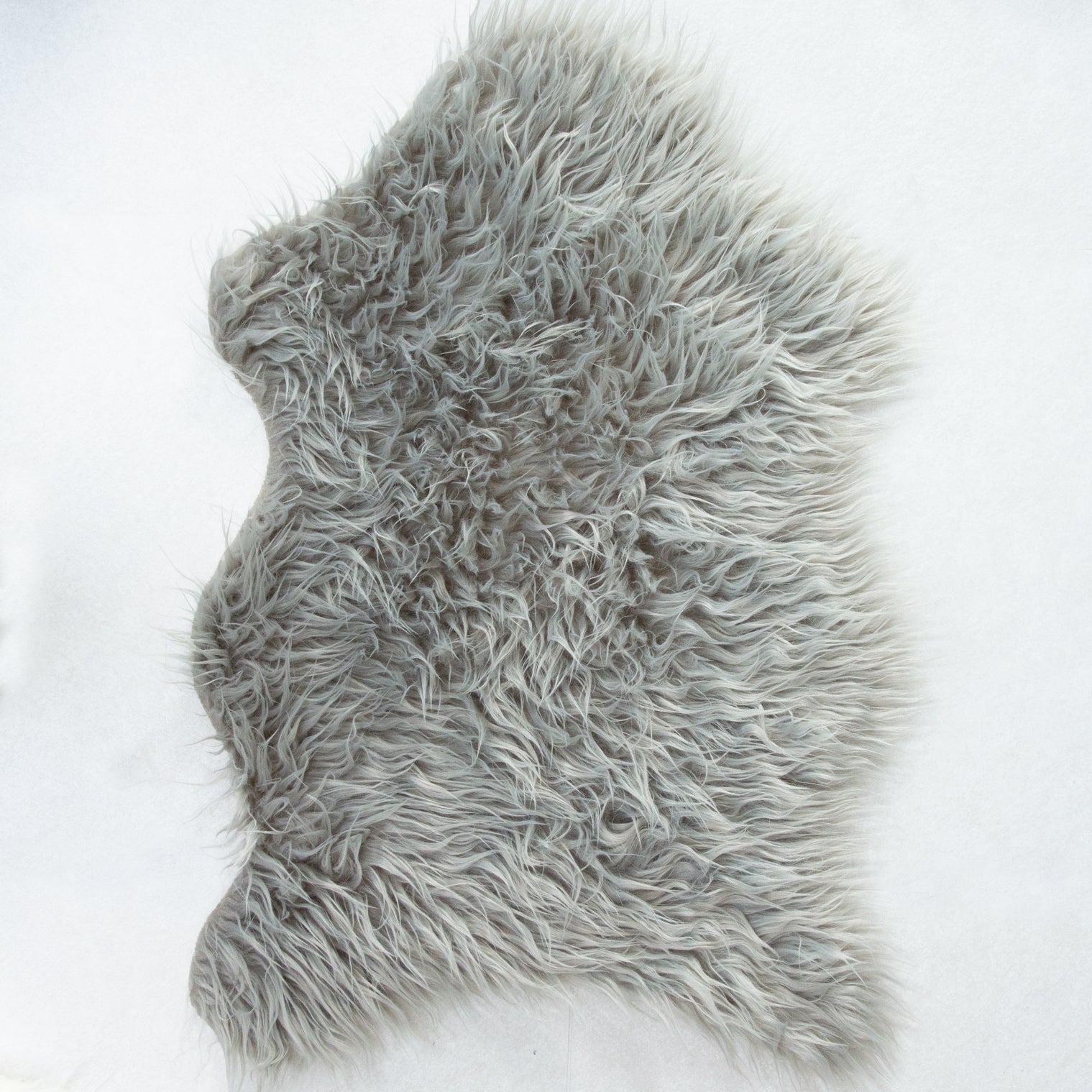 Silver Faux Fur Sheepskin