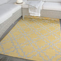 Yellow Flatweave Indoor Outdoor Rug - Darcy