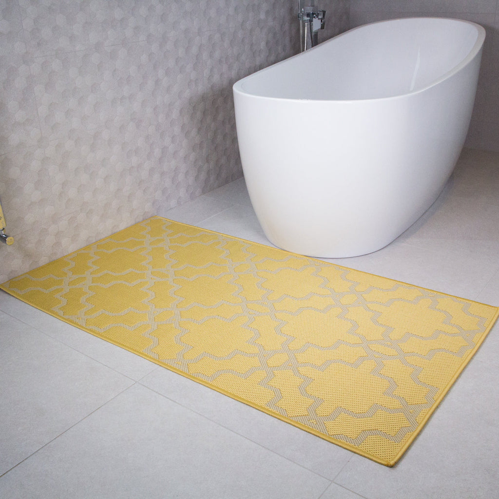 Yellow Flatweave Indoor Outdoor Rug - Darcy