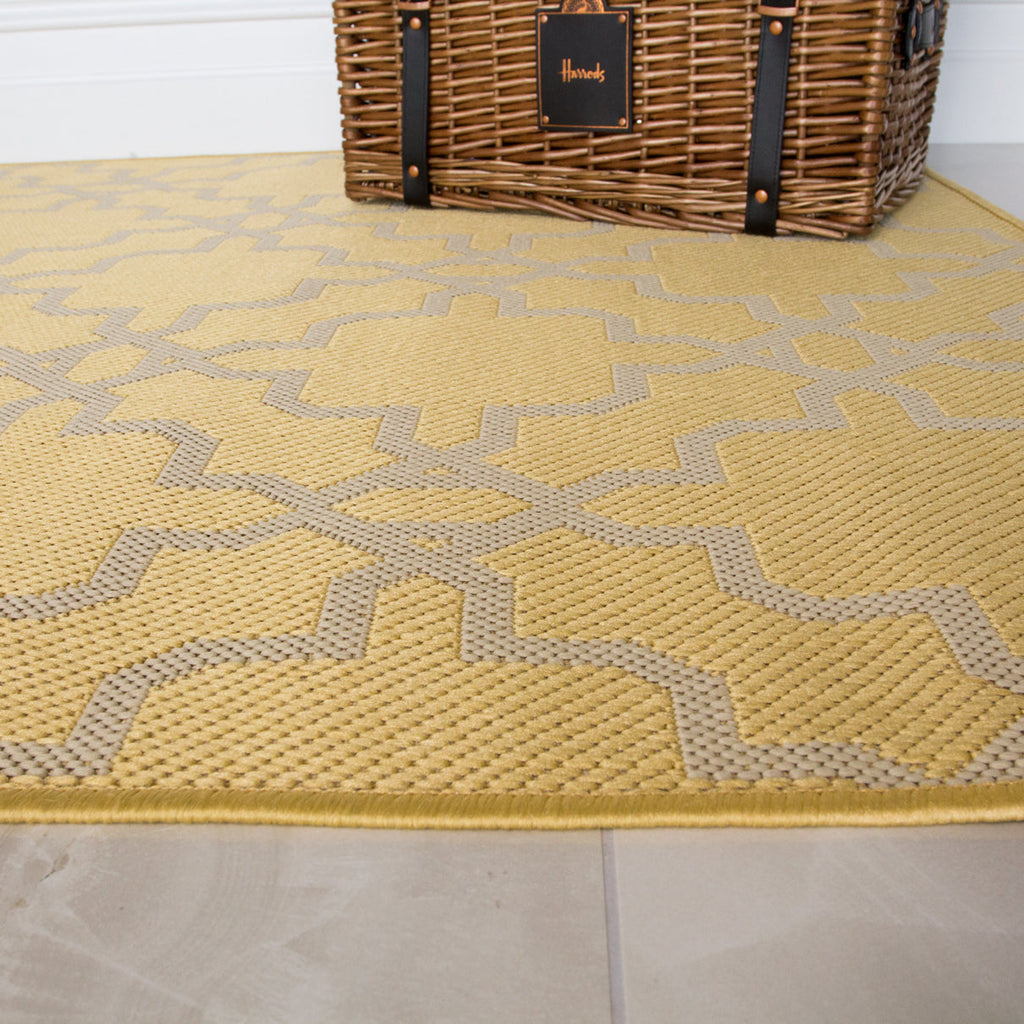 Yellow Flatweave Indoor Outdoor Rug - Darcy