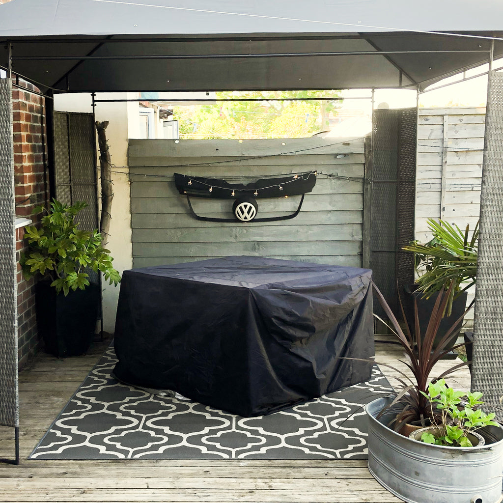 Grey Trellis Indoor Outdoor Rug - Seville