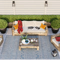 Blue Flatweave Outdoor Rug - Ruskin