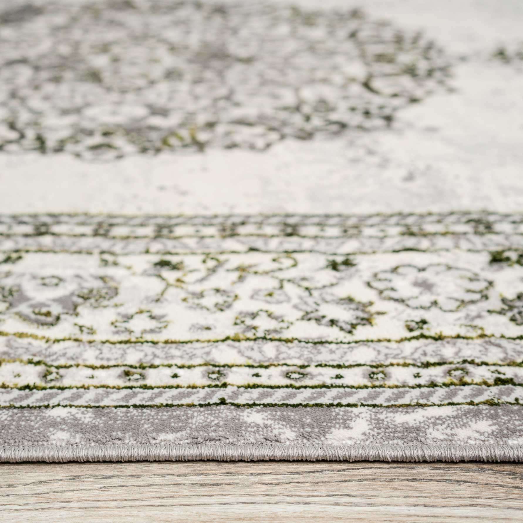 Oriental Green Distressed Runner Rugs