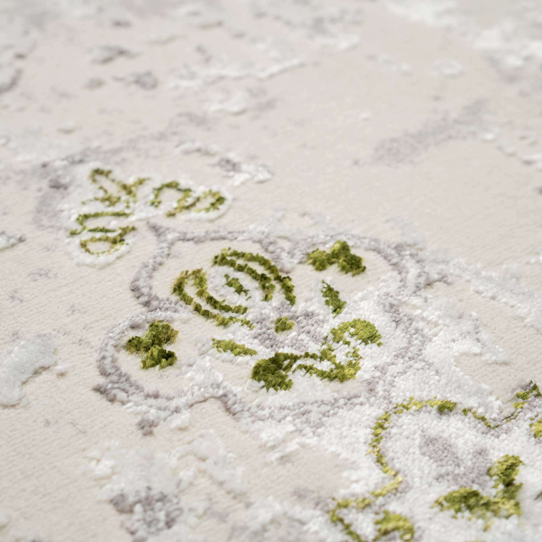 Oriental Green Distressed Runner Rugs