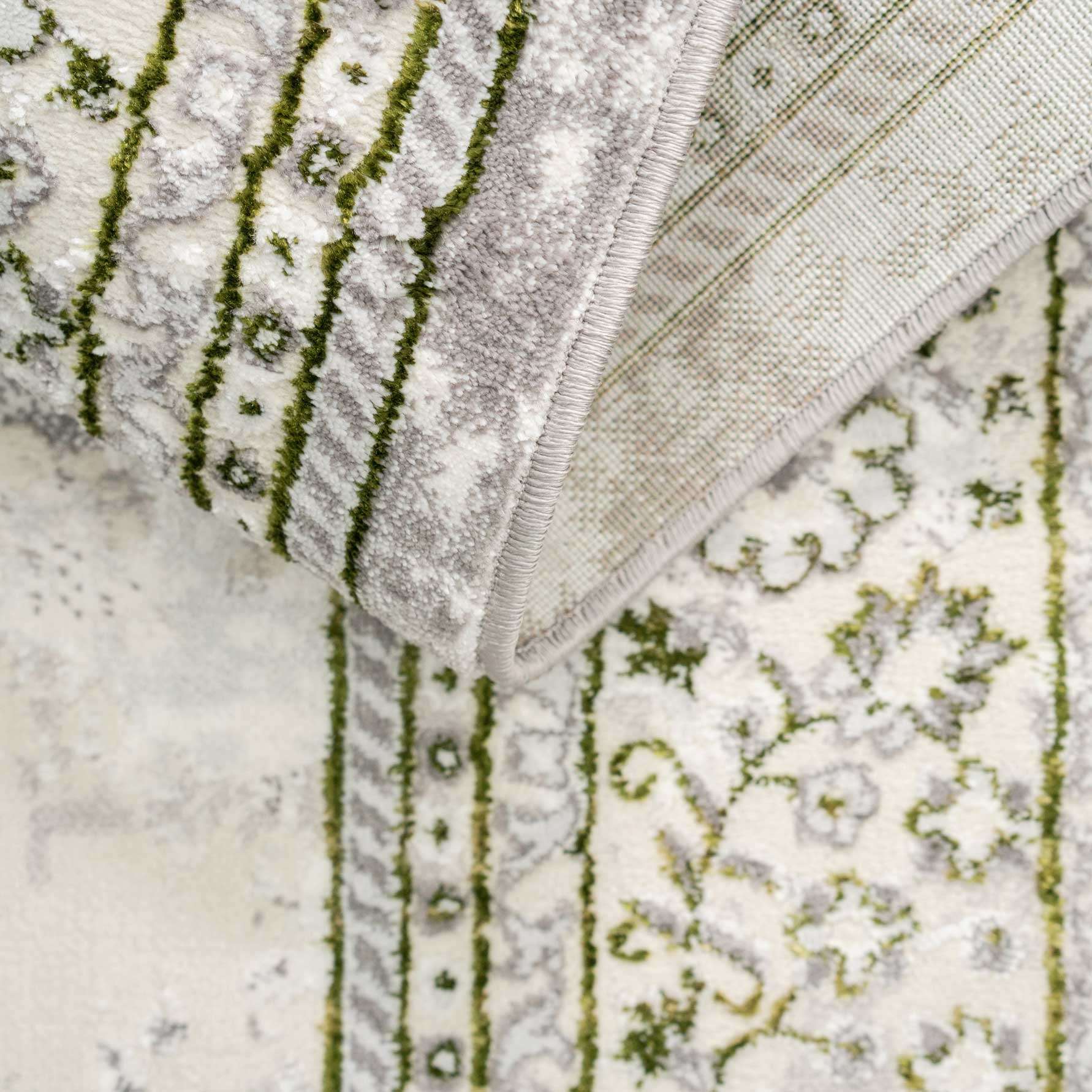 Oriental Green Distressed Runner Rugs