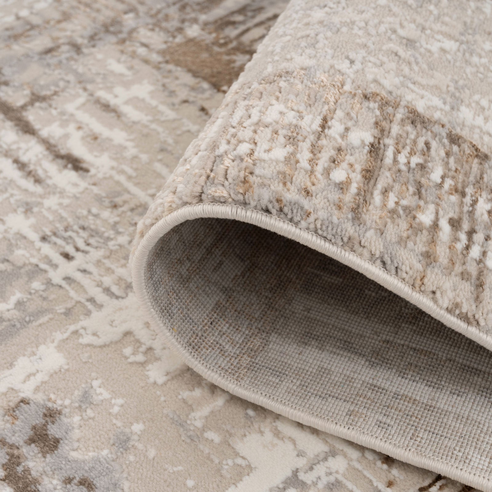 Lustre Gold Woven Print Rug - Eetu