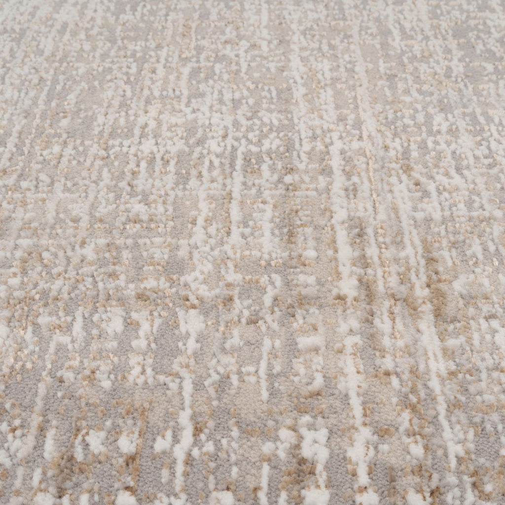 Golden Abstract Living Room Rug - Esme