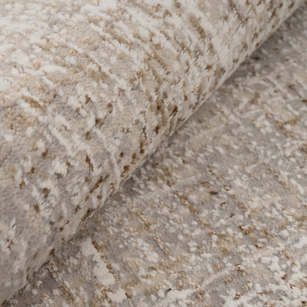 Golden Abstract Runner Rug