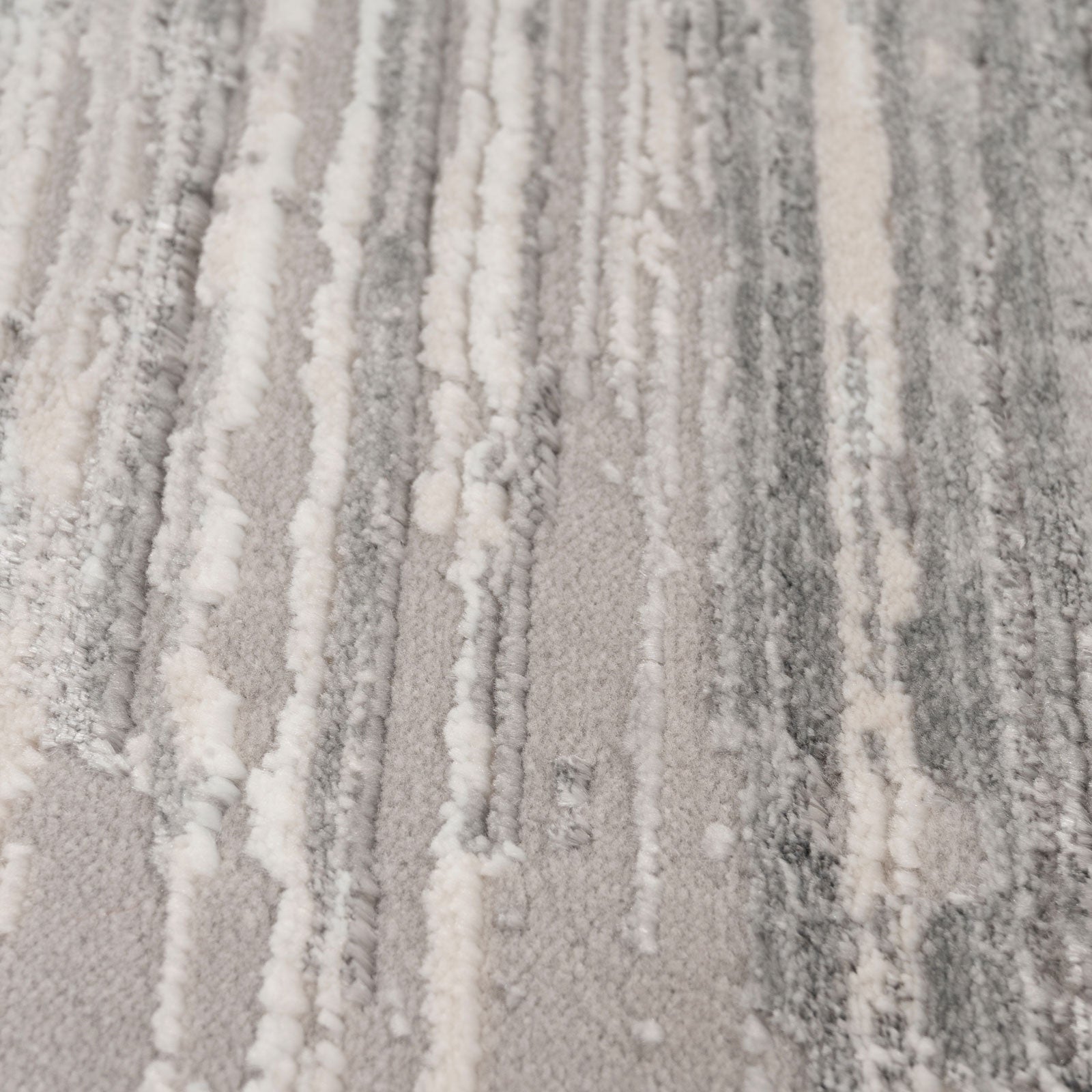 Grey Brush Strokes Runner Rug