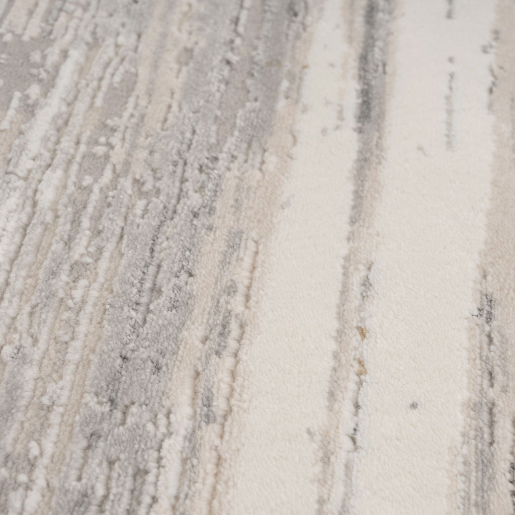 Grey Brush Strokes Area Rug - Nami