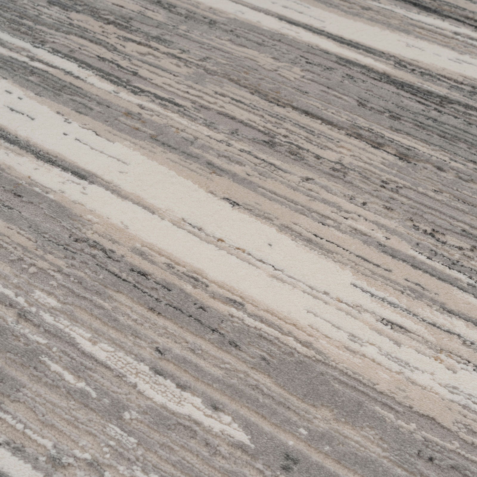 Grey Brush Strokes Runner Rug