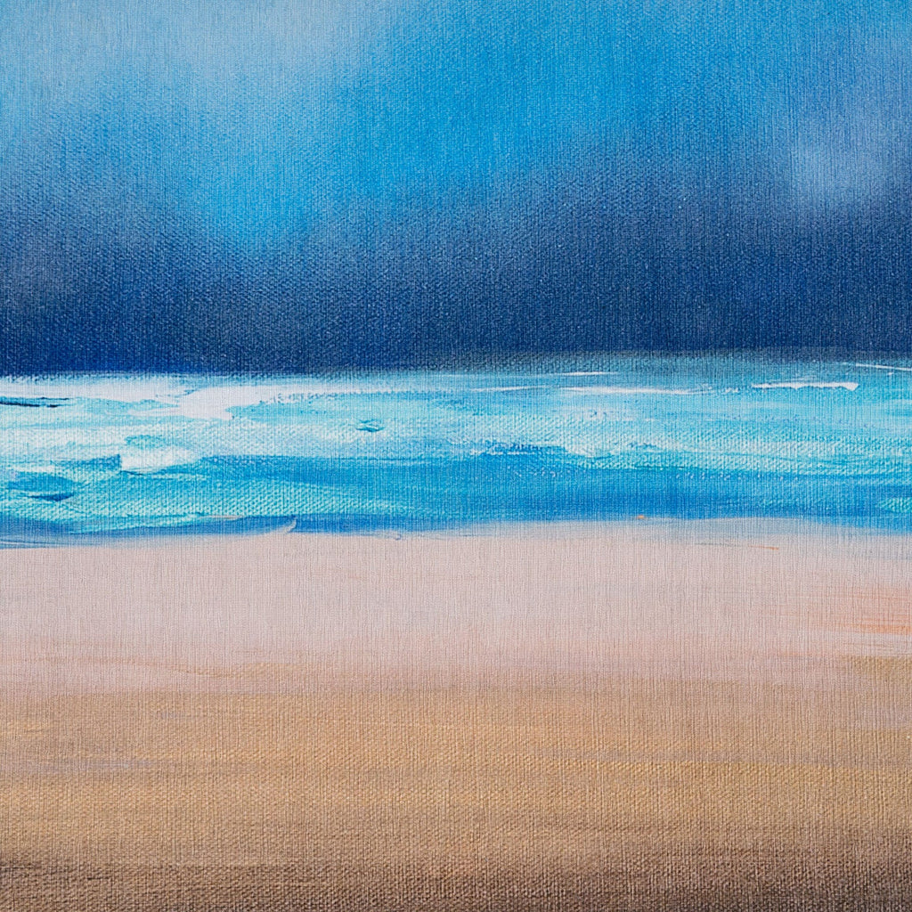 Washable Coastal Blue Designer Rug - Breathe