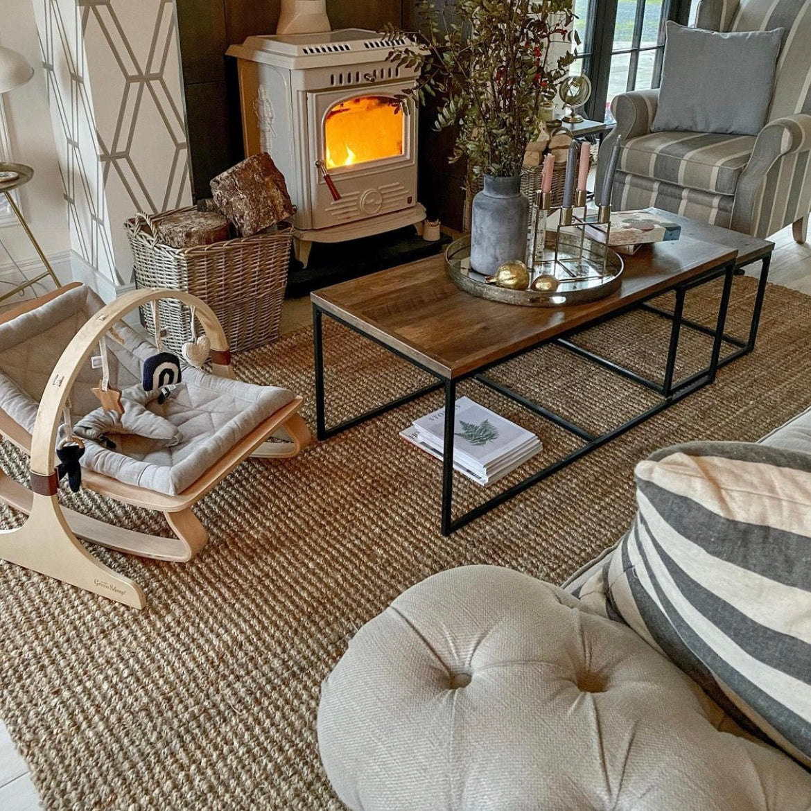 Rustic Jute Sisal Brown Natural Area Rugs - Boucle