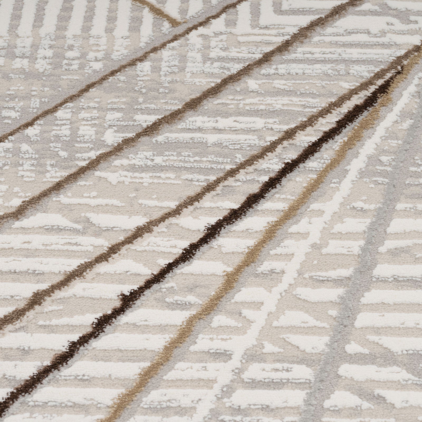 Abstract Linear Beige Rug - Jalo