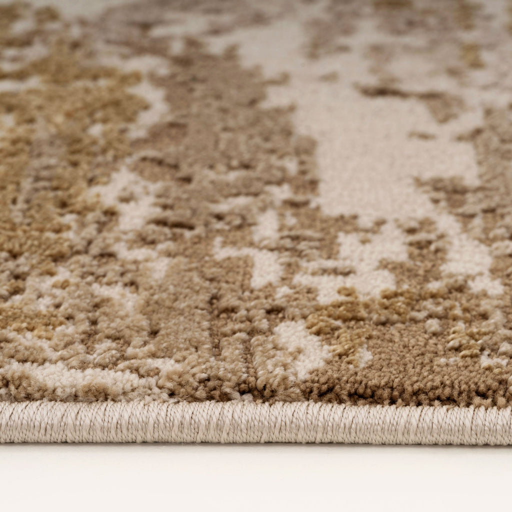 Distressed Brushstroke Beige Rug - Farah