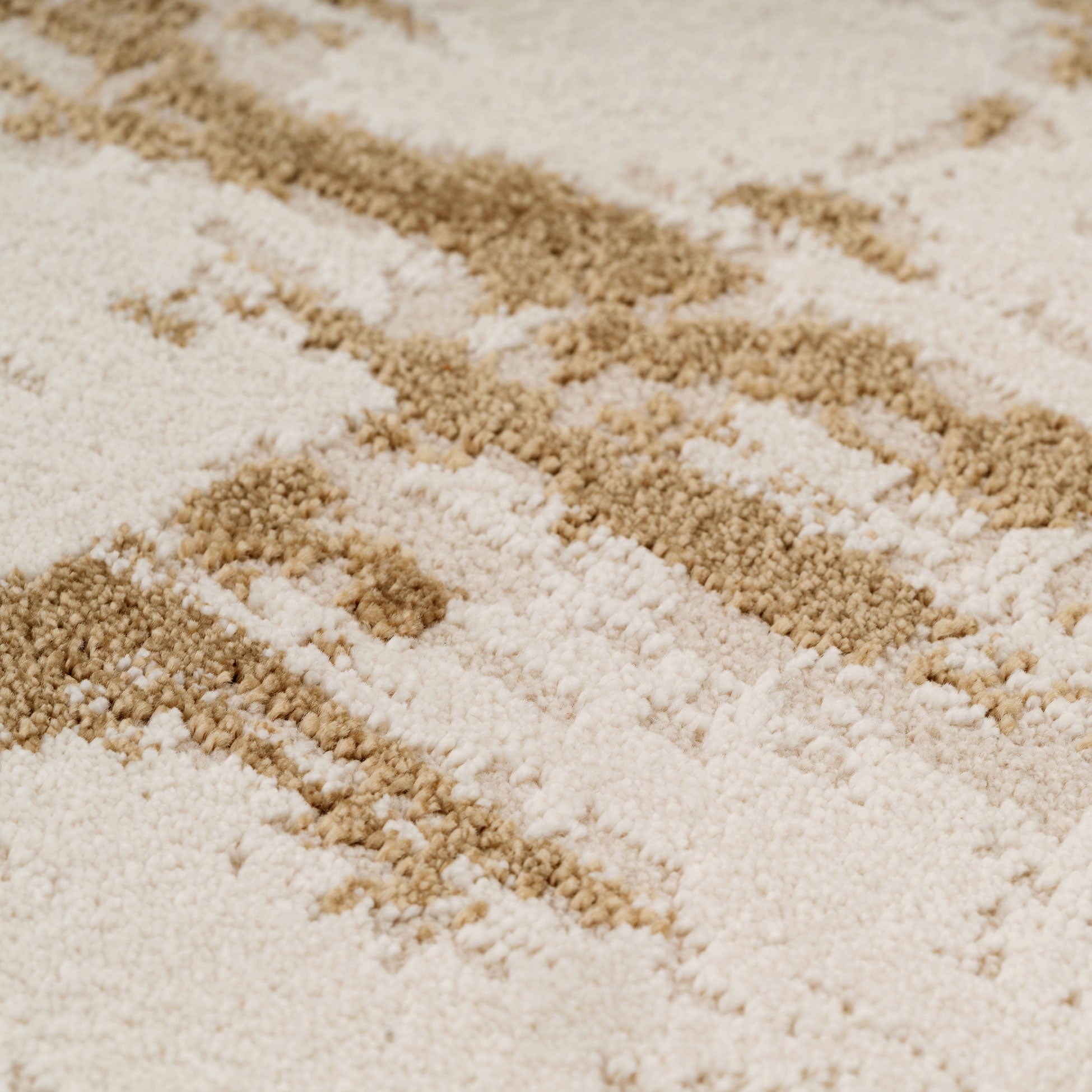Distressed Brushstroke Beige Rug - Farah