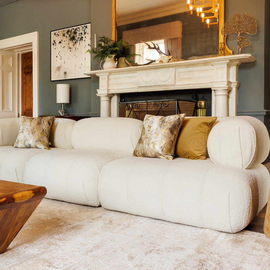 Distressed Beige Living Room Area Rug - Monroe