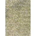 Mottled Dark Green Shaggy Rug for Living Room