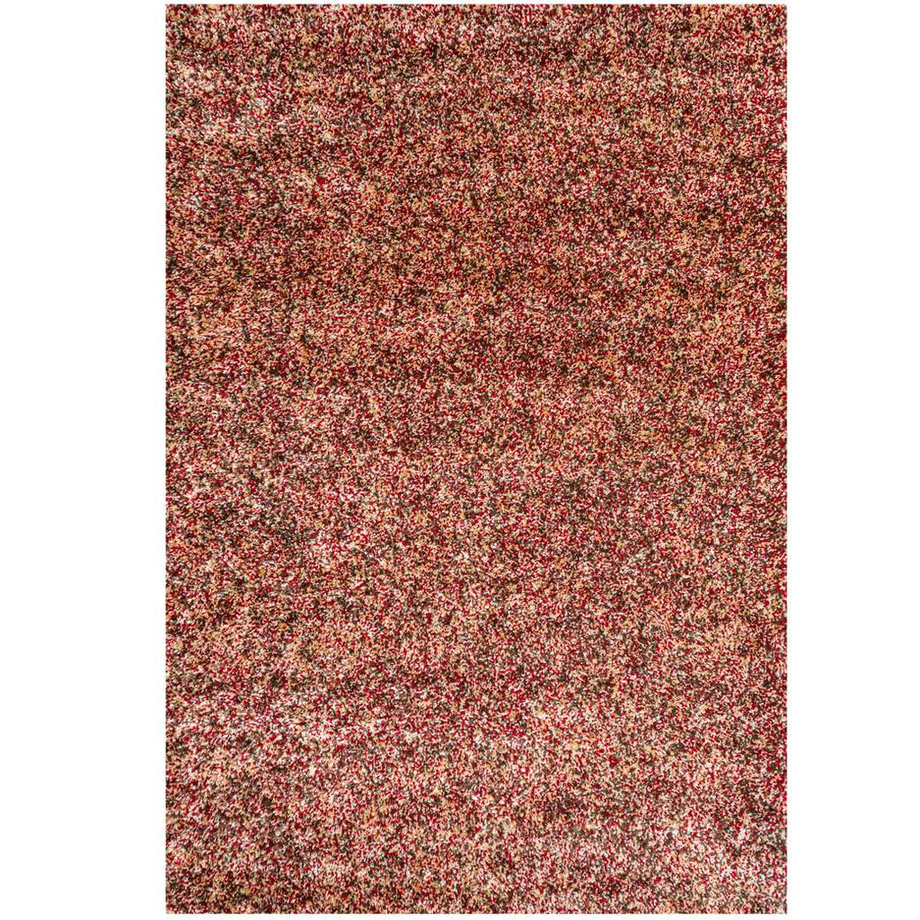 Red Mottled Shaggy Hall Runner Rug