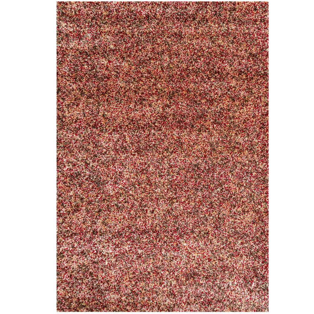 Red Mottled Shaggy Hall Runner Rug