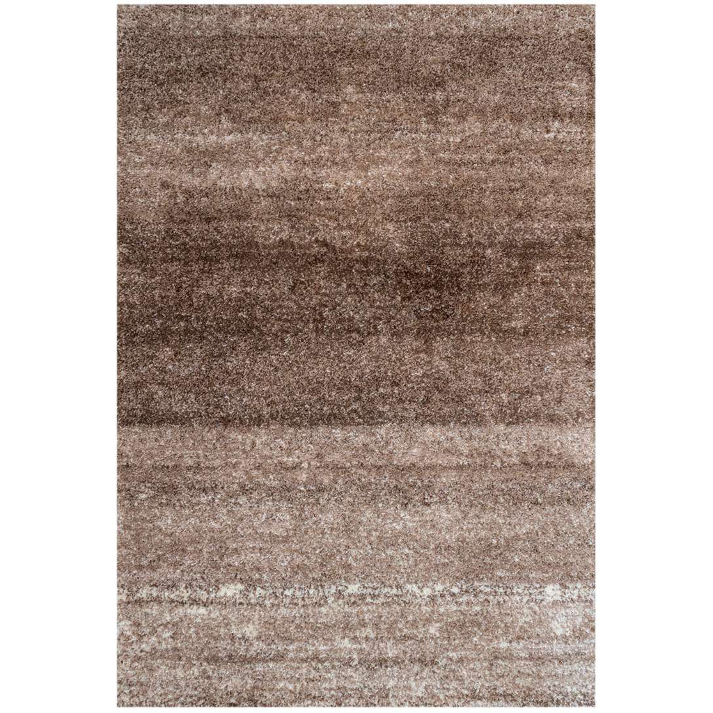 Light Brown Mottled Striped Shaggy Hall Runner Rug