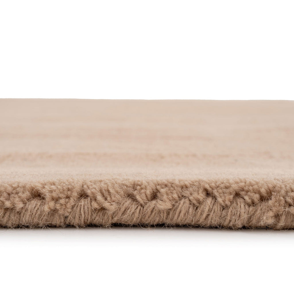 Beige Bordered Wool Rug - Olann Beige