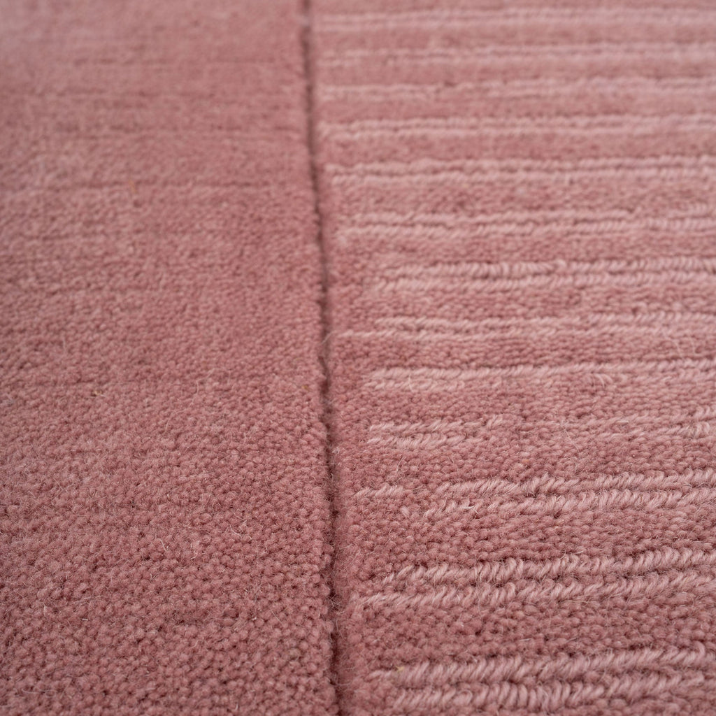 Blush Bordered Wool Rug - Olann Blush
