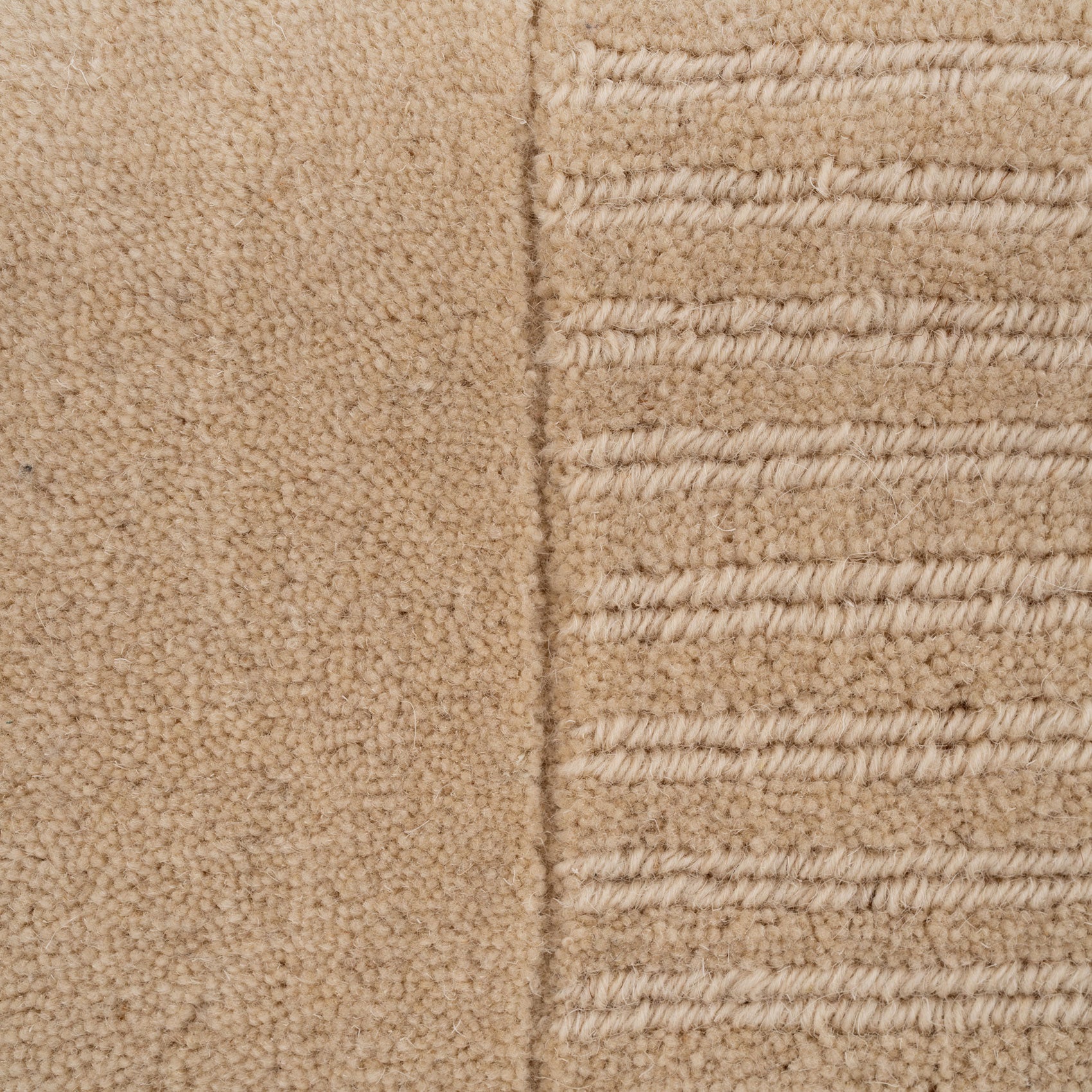 Neutral Bordered Wool Rug - Olann Neutral