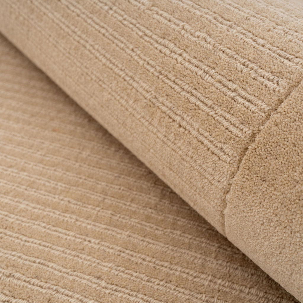 Neutral Bordered Wool Rug - Olann Neutral