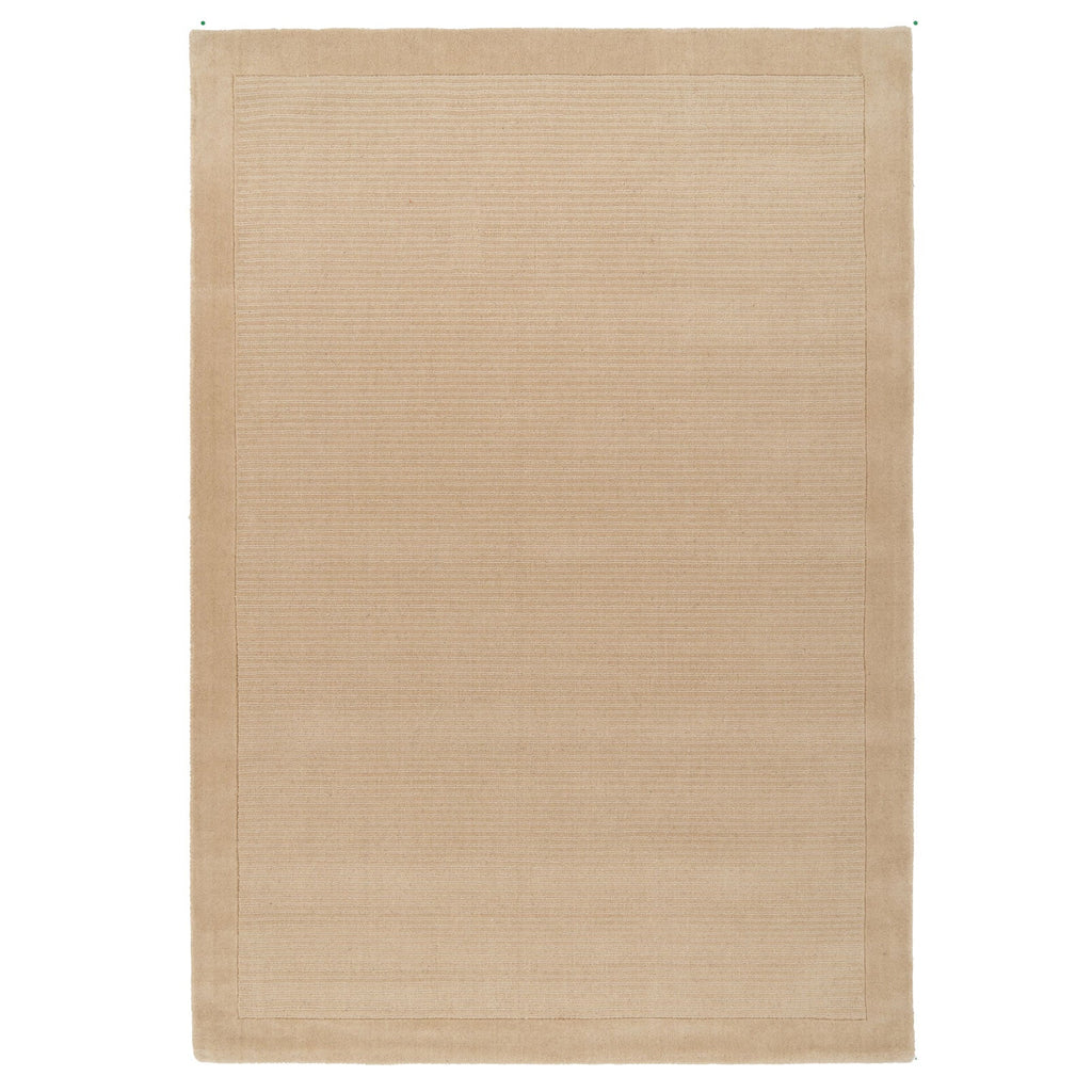 Neutral Bordered Wool Rug - Olann Neutral