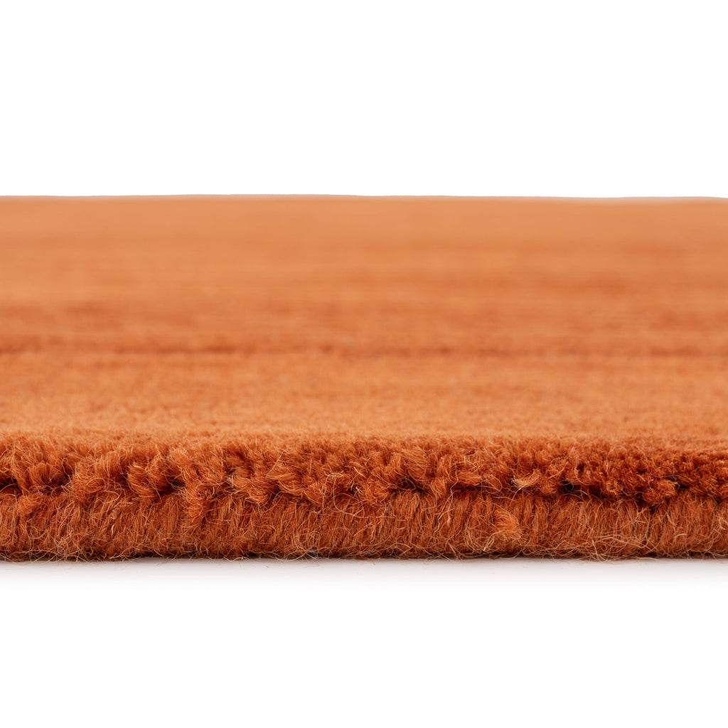 Terracotta Bordered Wool Rug - Olann Terra