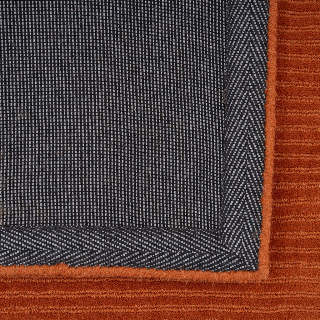 Terracotta Bordered Wool Rug - Olann Terra