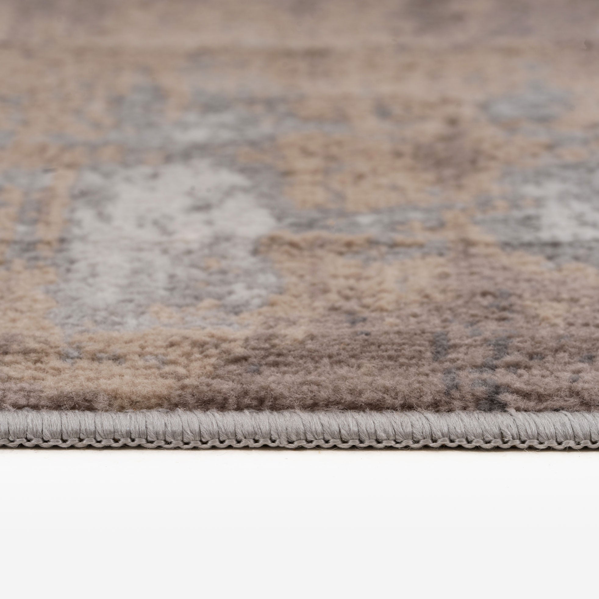 Beige Grey Distressed Area Rug