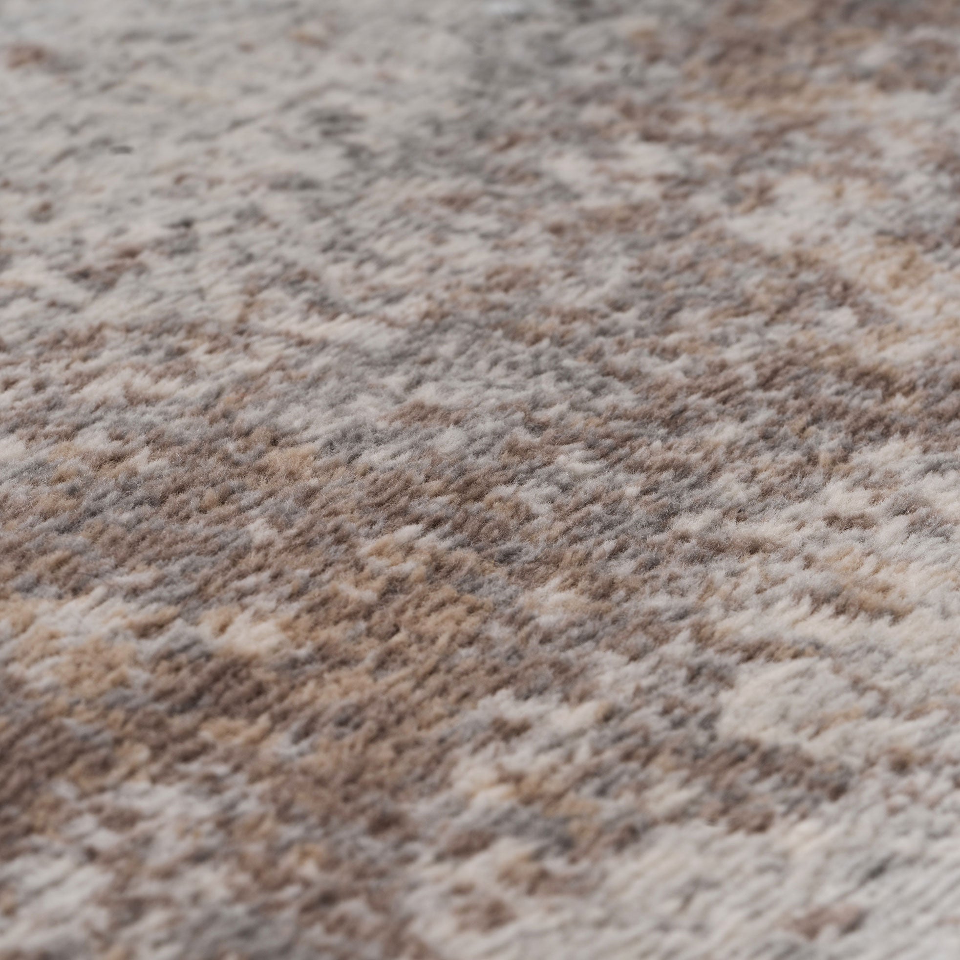 Beige Abstract Runner Rug