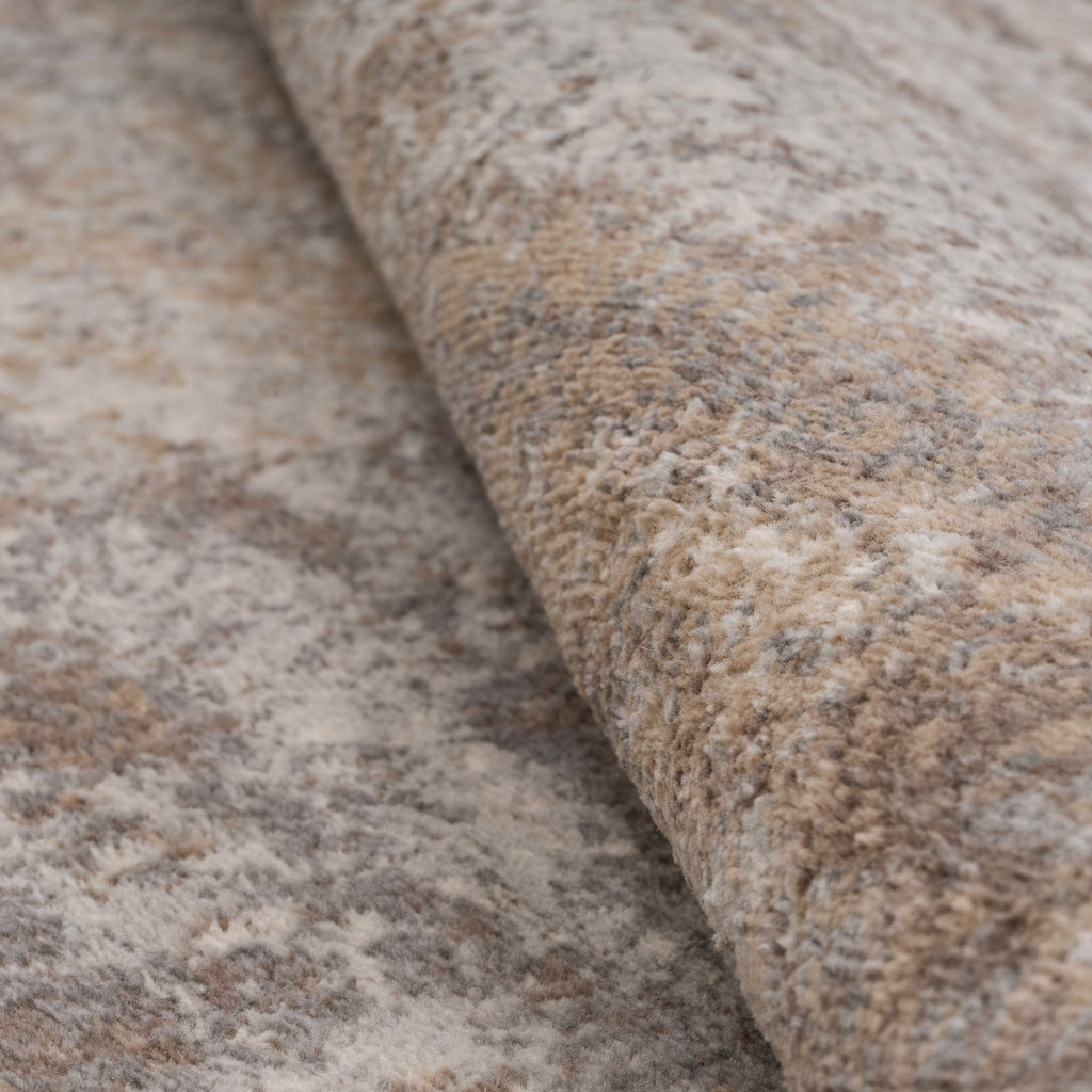 Beige Abstract Runner Rug