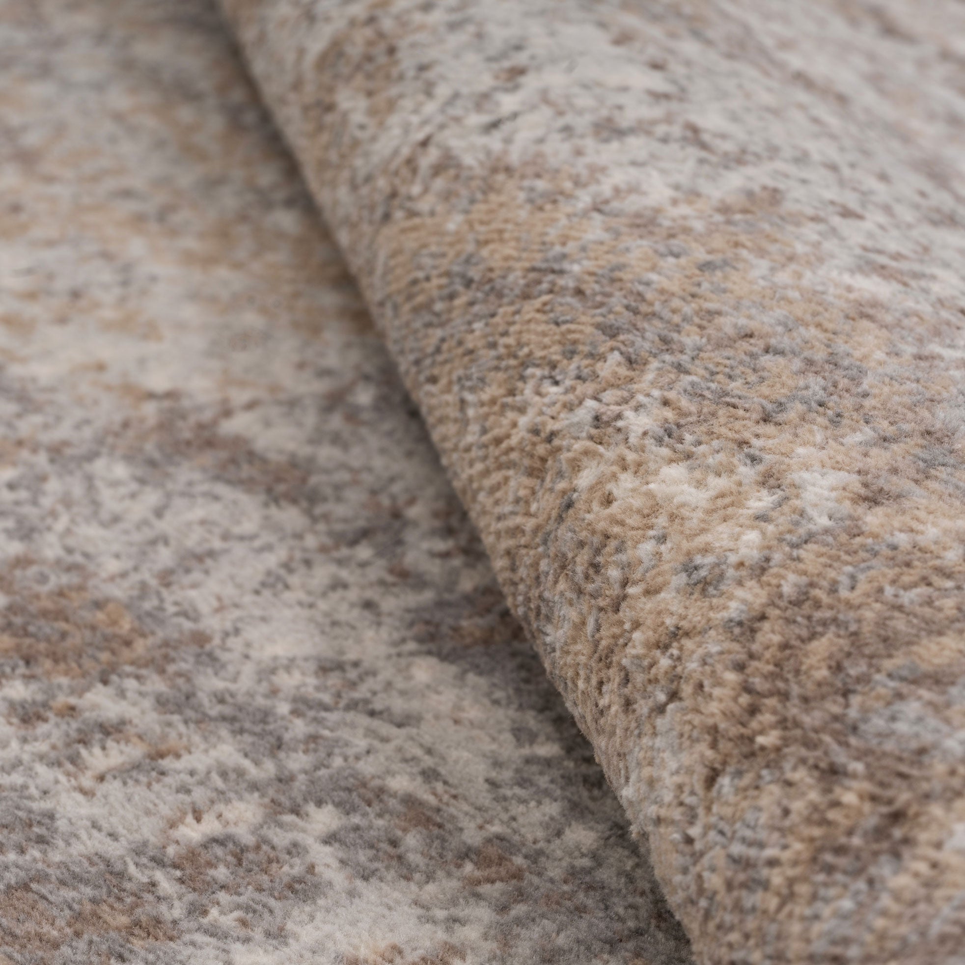 Beige Abstract Runner Rug
