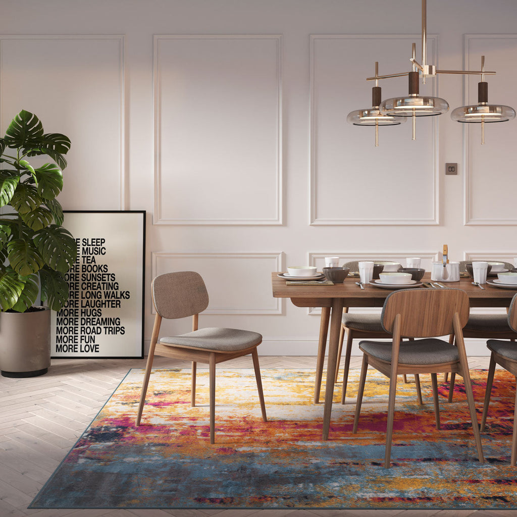 Colourful Paint Abstract Area Rug