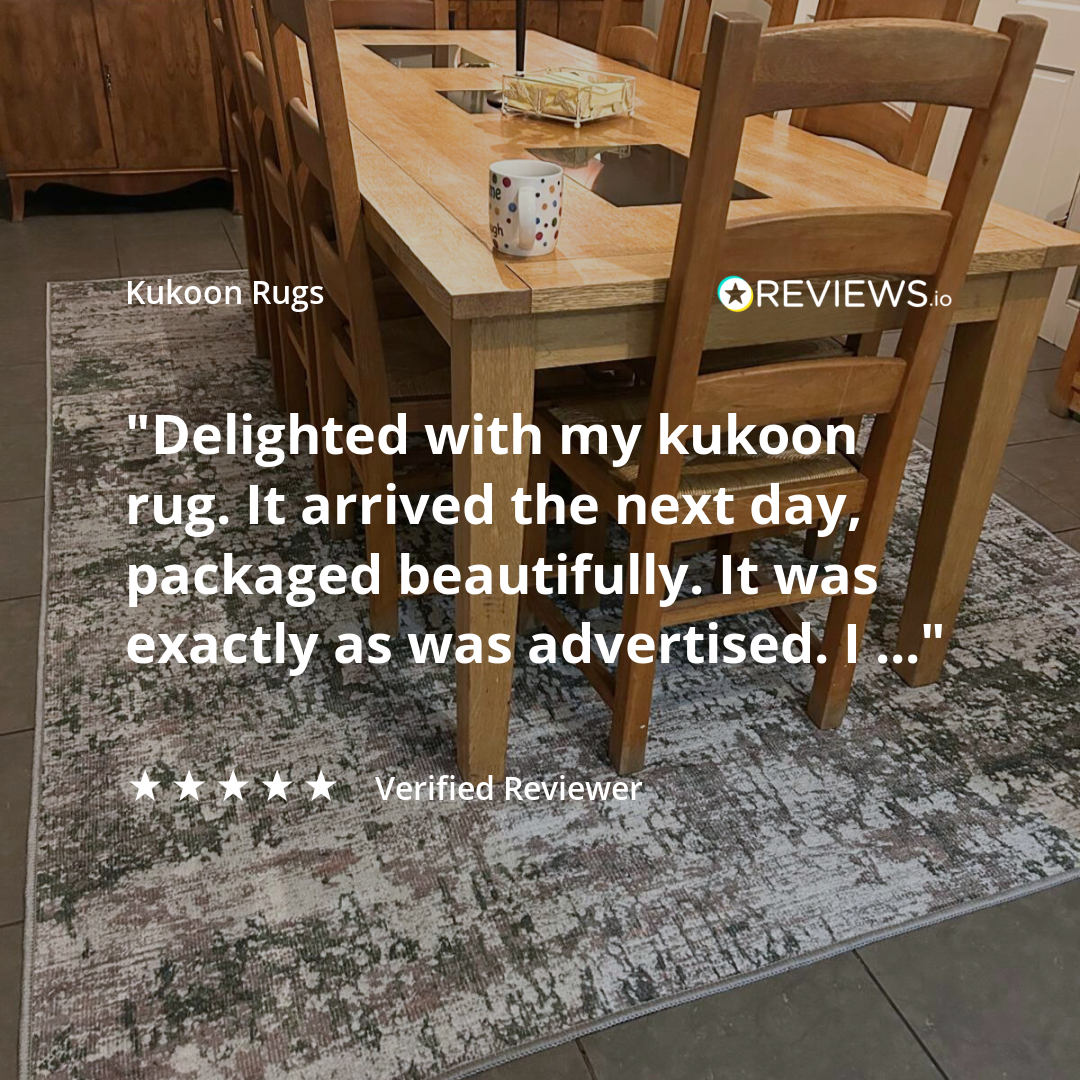 Flatwoven Washable Distressed Green Rug - Kale