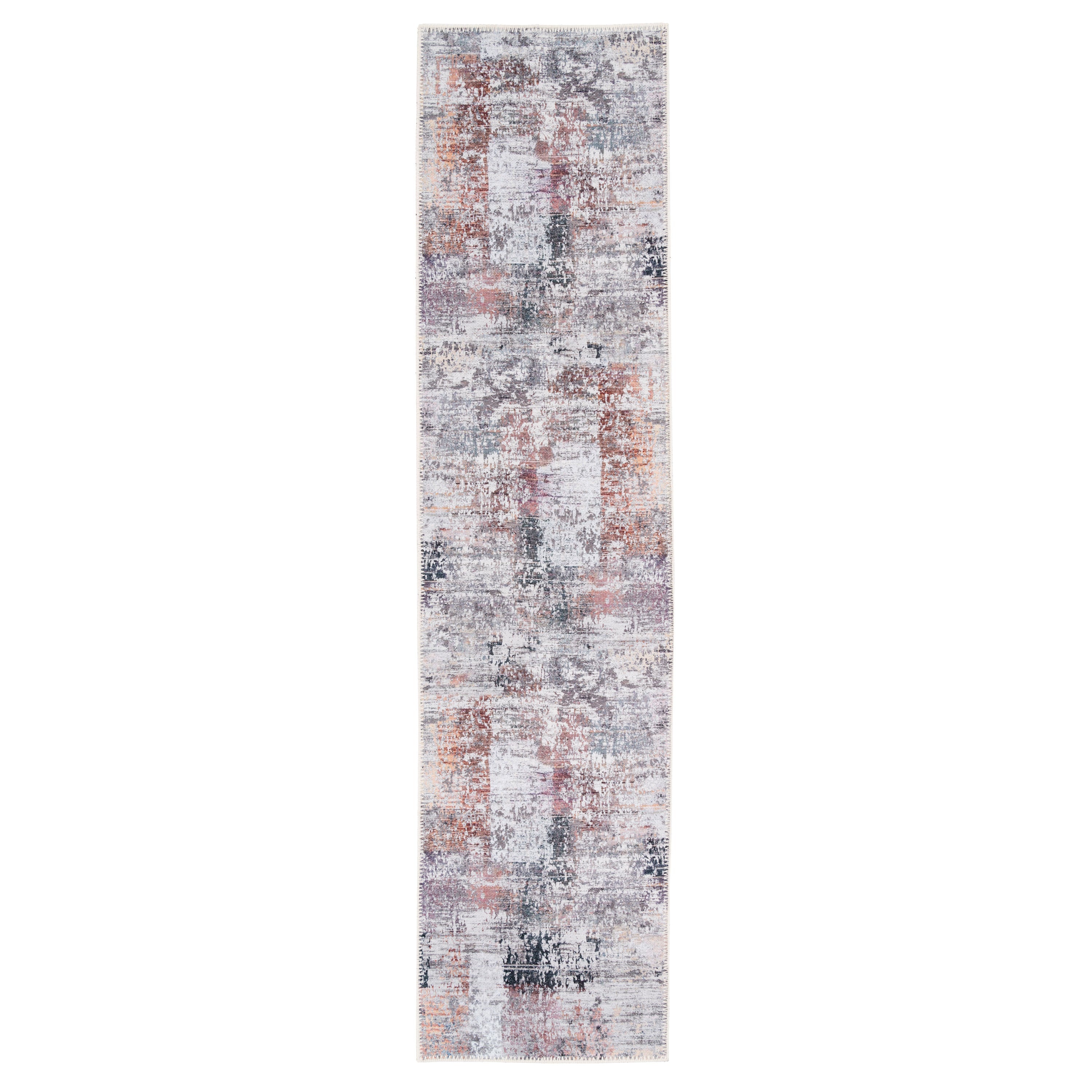 Flatwoven Washable Muted Coral Runner - Brady