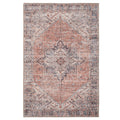 Flatwoven Washable Terracotta Medallion Area Rug - Neeve