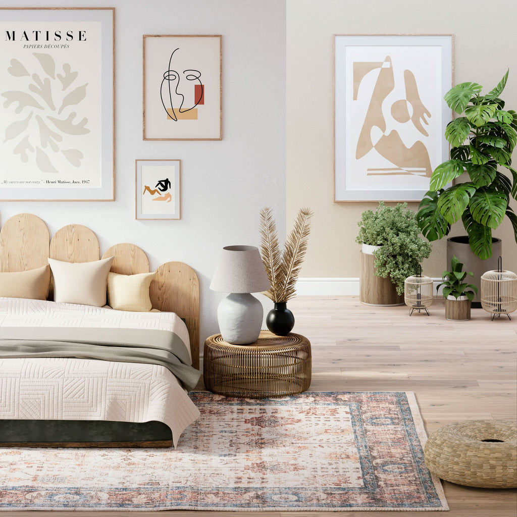 Flatwoven Washable Earthy Flora Area Rug - Shannon